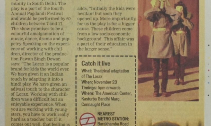 Lorax gets stage debut